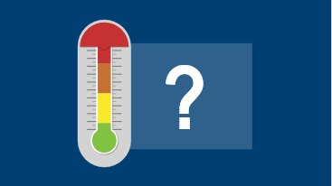 Illustration of a thermometer and a question mark.