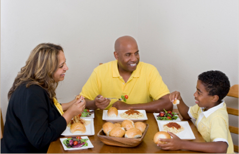 Family eating