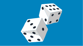 Illustration of a pair of dice.